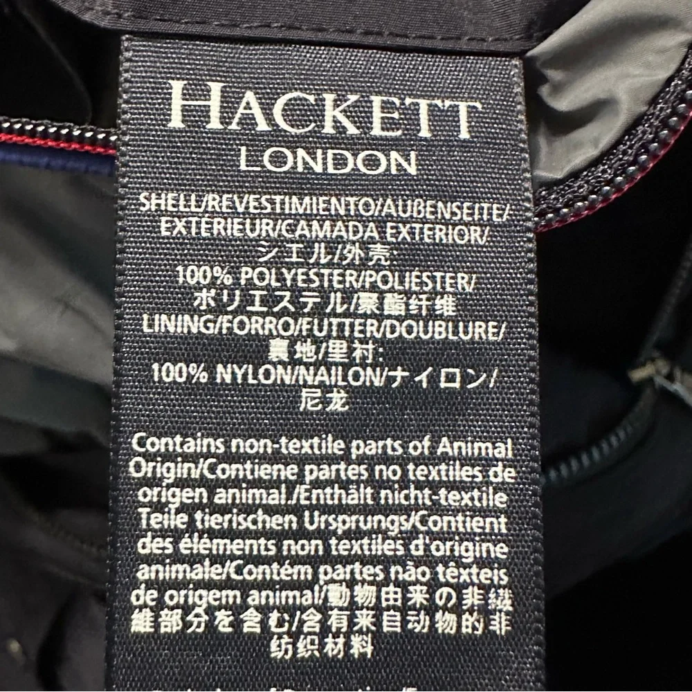Hackett London Men’s Navy Velo-Speed Field Jacket Hood 4 Pocket Front Lined
